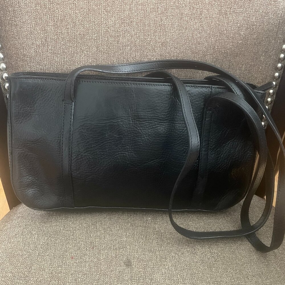 Fossil Black Leather vintage shoulder bag